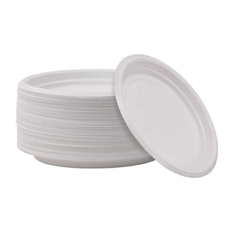Boardwalk Hi-Impact Plastic Dinnerware, Plate, 9" dia, White, 500/Carton (BWKPLTHIPS9WH)