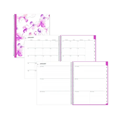 Blue Sky Breast Cancer Awareness Create-Your-Own Cover Weekly/Monthly Planner, Orchids Artwork, 11 x 8.5, 12-Month (Jan to Dec): 2025 (BLS137268)