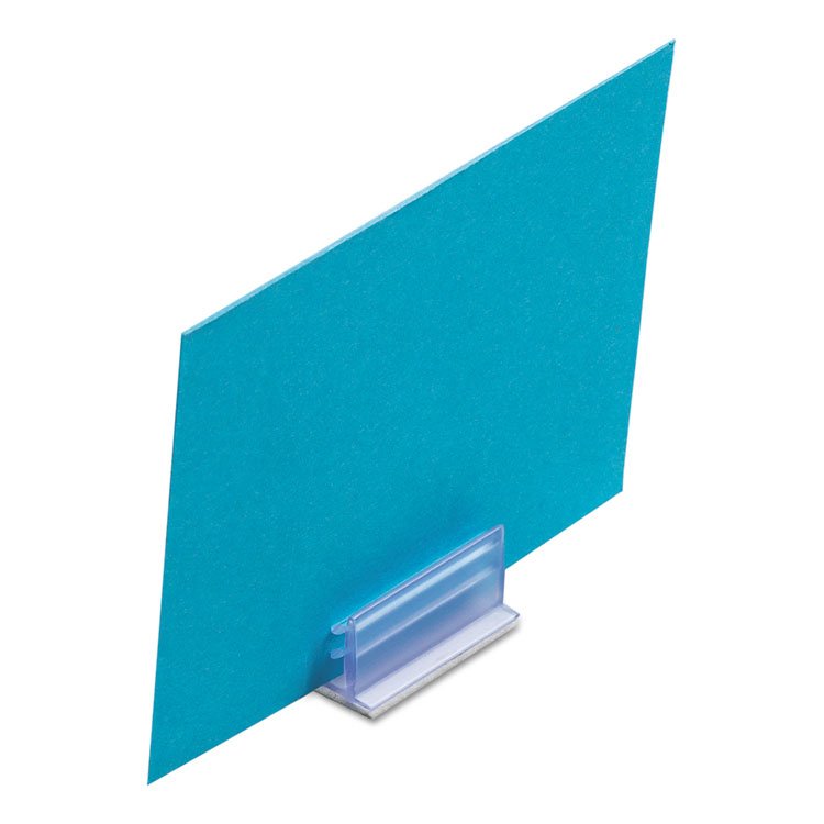 deflecto Clips Grips Tags SuperGrip Display Holder, 1 x 0.5 x 0.5, Clear, 50/Pack (DEF20002)