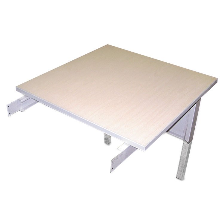 Safco Mailflow-To-Go Mailroom System Table, Square, 30w x 30d x 29 to 36h, Pebble Gray (MLNTB30PG)