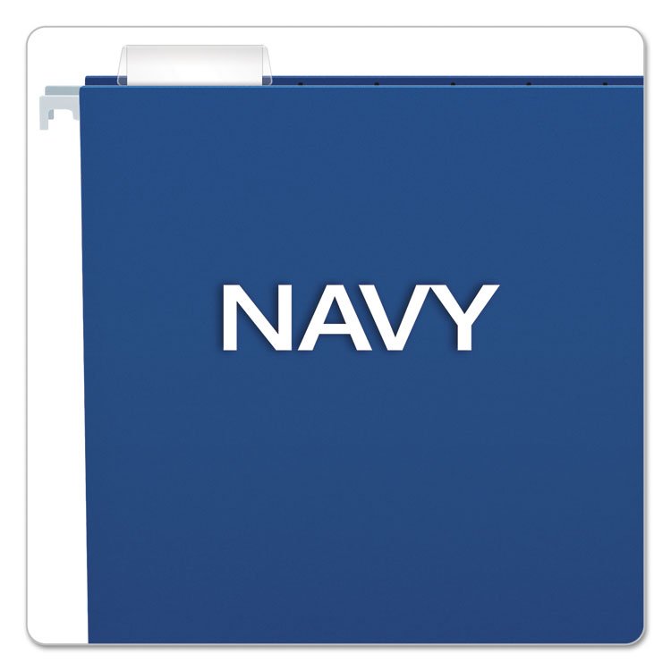 Pendaflex Colored Hanging Folders, Letter Size, 1/5-Cut Tabs, Navy, 25/Box (PFX81615)