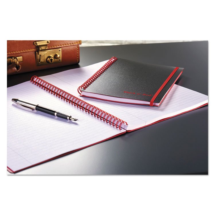 Black n' Red Flexible Cover Twinwire Notebooks, SCRIBZEE Compatible, 1-Subject, Wide/Legal Rule, Black Cover, (70) 11 x 8.5 Sheets (JDKK66652)