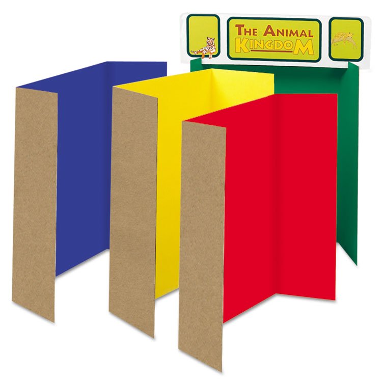 Pacon Spotlight Corrugated Presentation Display Boards, 48 x 36, Blue, Green, Red, Yellow, 4/Carton (PAC37654)