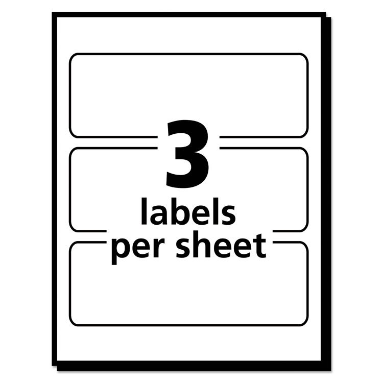 Avery Removable Multi-Use Labels, Inkjet/Laser Printers, 1.5 x 4, White, 3/Sheet, 50 Sheets/Pack, (5452) (AVE05452)