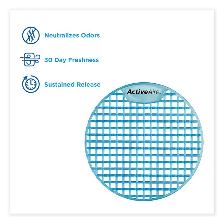 Georgia Pacific Professional ActiveAire Deodorizer Urinal Screen, Coastal Breeze Scent, Blue, 12/Carton (GPC48270)