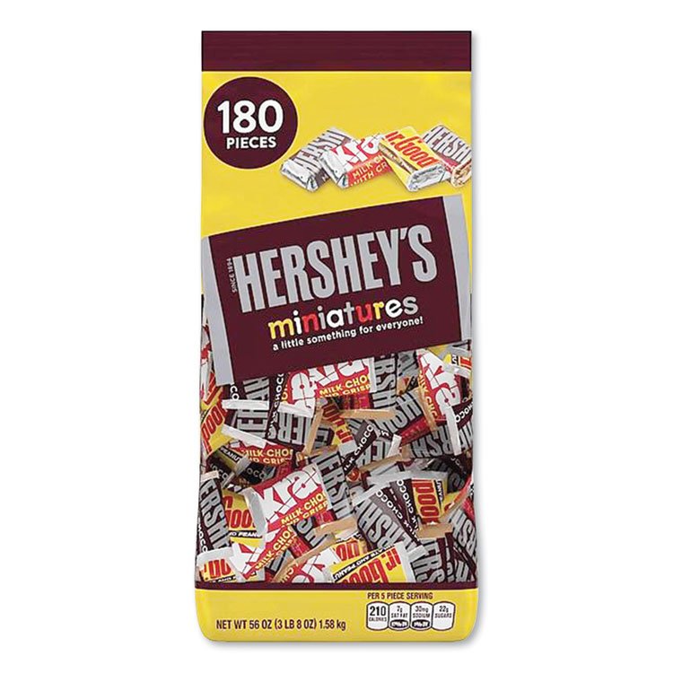 Hershey's Miniatures Variety Pack, Assorted, 56 oz (HRS21543)