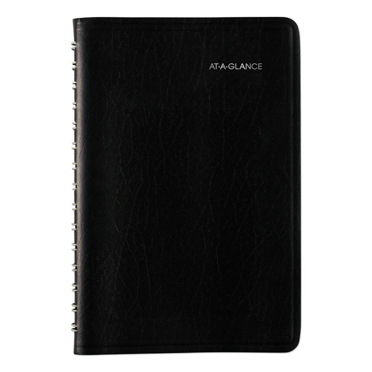 AT-A-GLANCE DayMinder Daily Appointment Book, 8 x 5, Black Cover, 12-Month (Jan to Dec): 2025 (AAGSK4400)