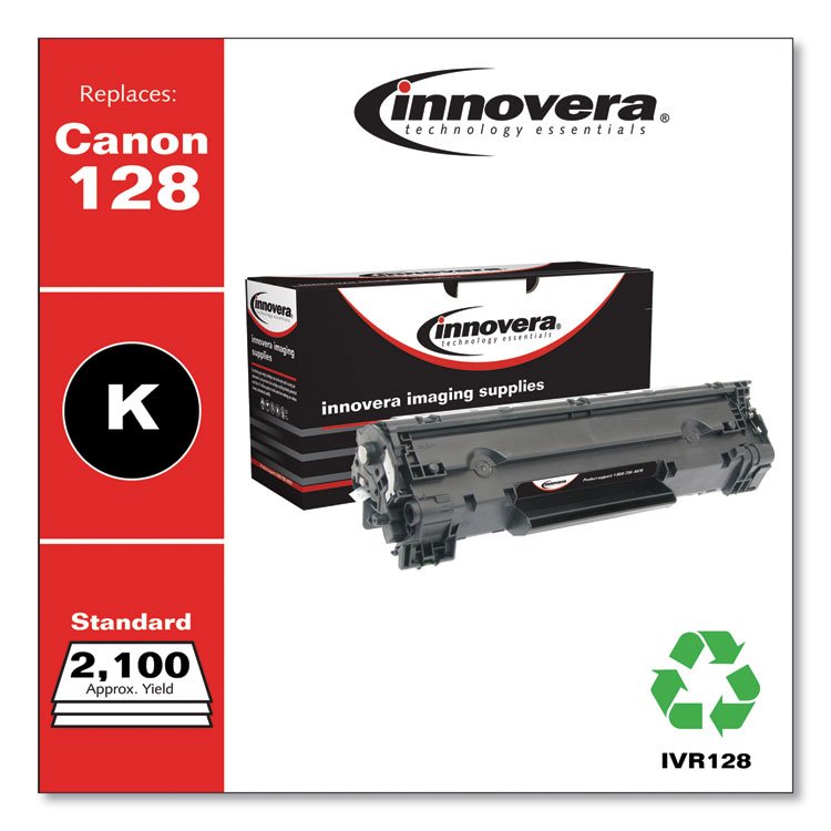 Innovera Remanufactured Black Toner, Replacement for 128 (3500B001AA), 2,100 Page-Yield (IVR128)