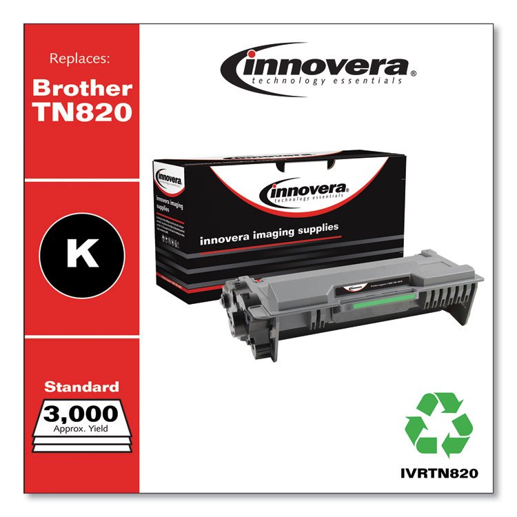 Innovera Remanufactured Black Toner, Replacement for TN820, 3,000 Page-Yield (IVRTN820)