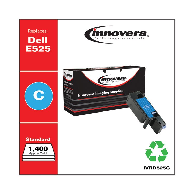 Innovera Remanufactured Cyan Toner, Replacement for 593-BBJU, 1,400 Page-Yield (IVRD525C)