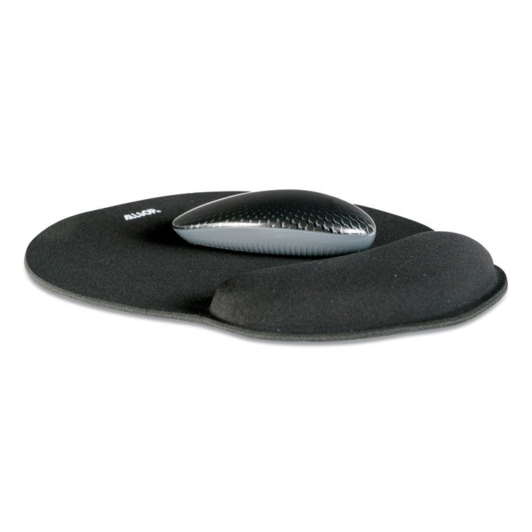 Allsop MousePad Pro Memory Foam Mouse Pad with Wrist Rest, 9 x 10, Black (ASP30203)