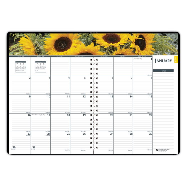 House of Doolittle Express Track Recycled Weekly Appointment Book/Monthly Planner, 8 x 5, Black Cover, 13-Month: Jan 2025 to Jan 2026 (HOD29402)