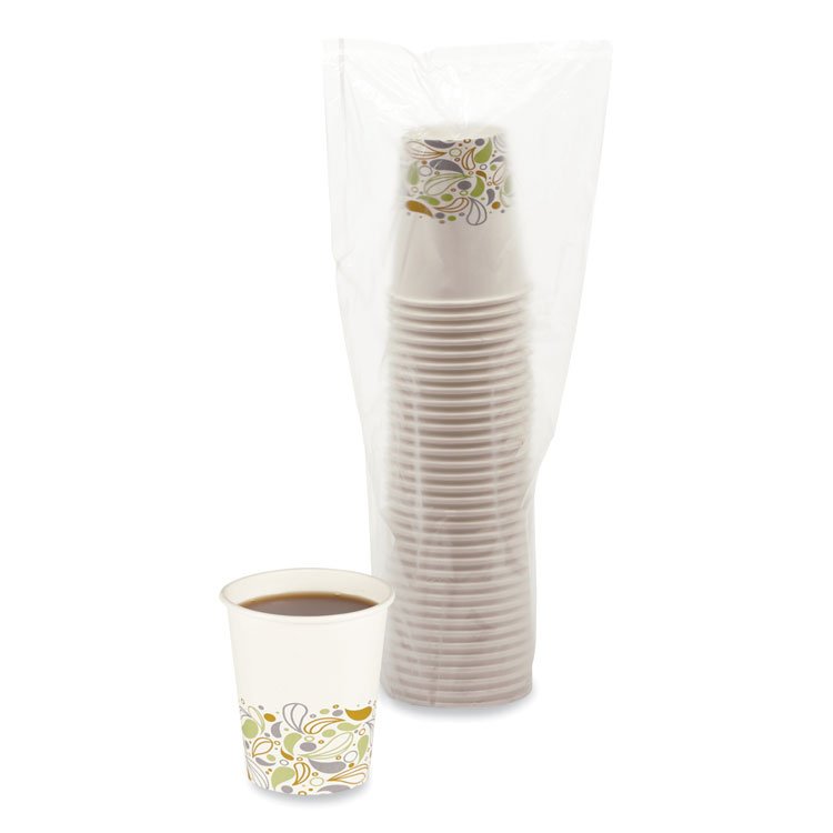 Boardwalk Deerfield Printed Paper Hot Cups, 8 oz, 50/Sleeve, 20 Sleeves/Carton (BWKDEER8HCUP)
