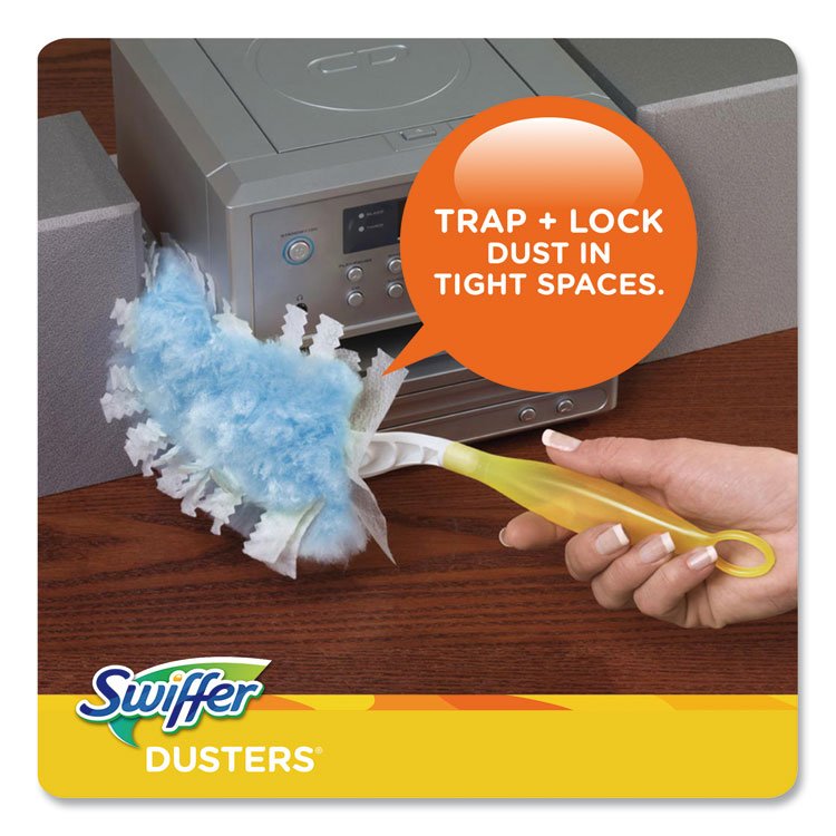 Swiffer Refill Dusters, Dust Lock Fiber, Light Blue, Unscented, 10/Box, 4 Box/Carton (PGC21459CT)