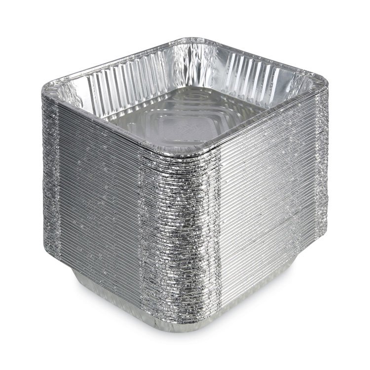 Boardwalk Aluminum Steam Table Pans, Half-Size Deep, 400 Gauge, 2.56" Deep, 10.38 x 12.75, 100/Carton (BWKSTEAMHFDP)