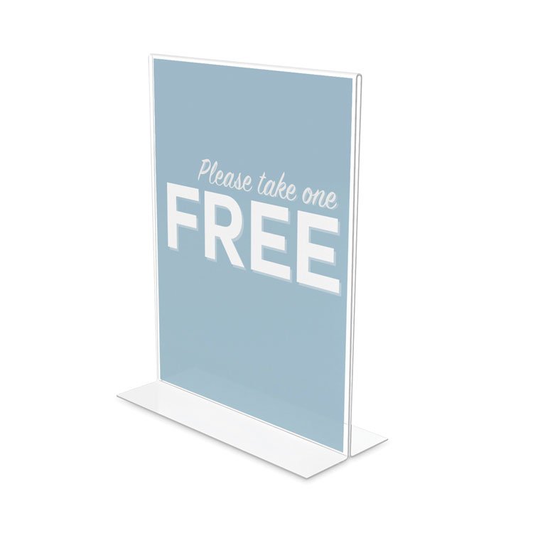 deflecto Classic Image Double-Sided Sign Holder, 8.5 x 11 Insert, Clear (DEF69201)