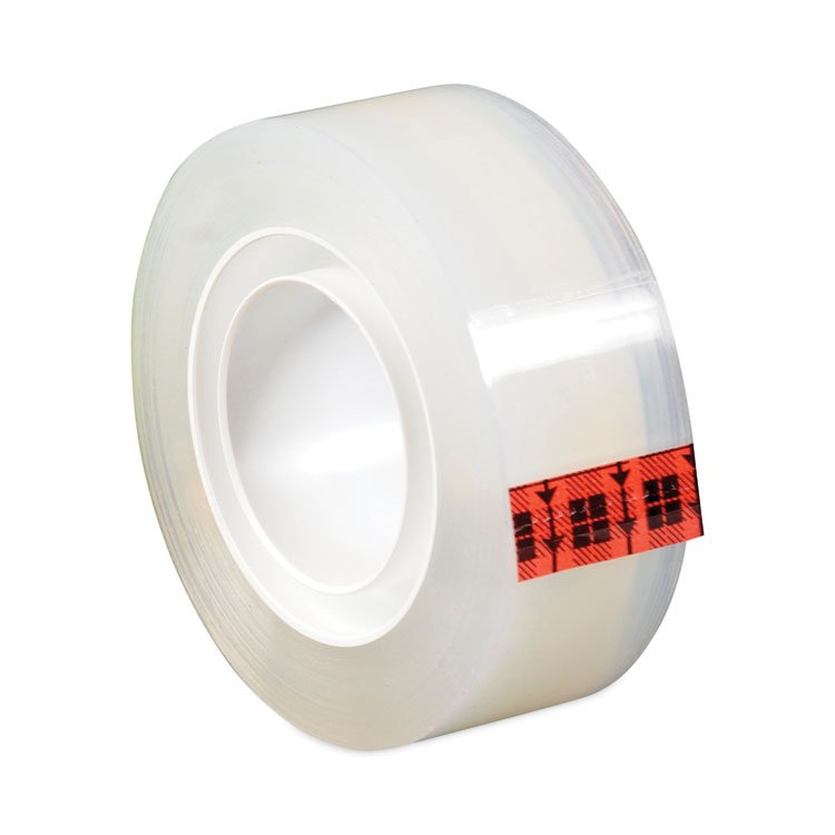 Scotch Transparent Tape, 1" Core, 0.75" x 27.77 yds, Crystal Clear, 3/Pack (MMM600K3)
