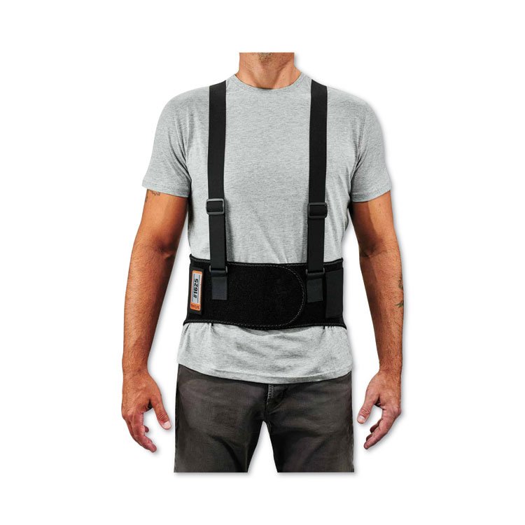 ergodyne ProFlex 1625 Elastic Back Support Brace, 2X-Large, 42" to 46" Waist, Black (EGO11116)
