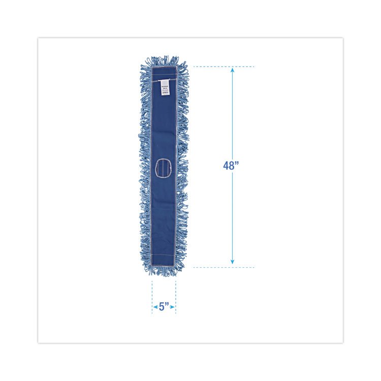 Boardwalk Dust Mop Head, Cotton/Synthetic Blend, 48" x 5", Blue (BWK1148)