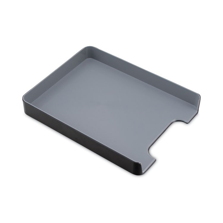 Advantus Fusion Letter Tray, 1 Section, Letter Size Files, 9.75" x 12.5" x 1.75", Black (AVT37678)