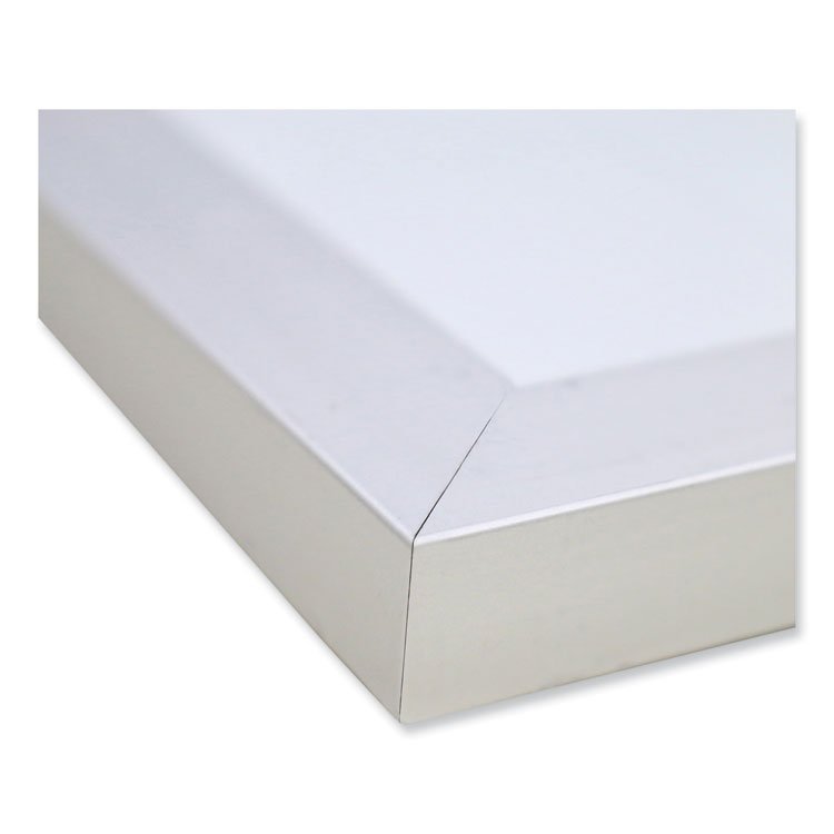 Ghent Magnetic Porcelain Whiteboard with Satin Aluminum Frame, 72.5 x 48.5, White Surface (GHEM1464)