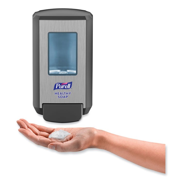 PURELL CS4 Soap Push-Style Dispenser, 1,250 mL, 4.88 x 8.8 x 11.38, Graphite (GOJ513401)