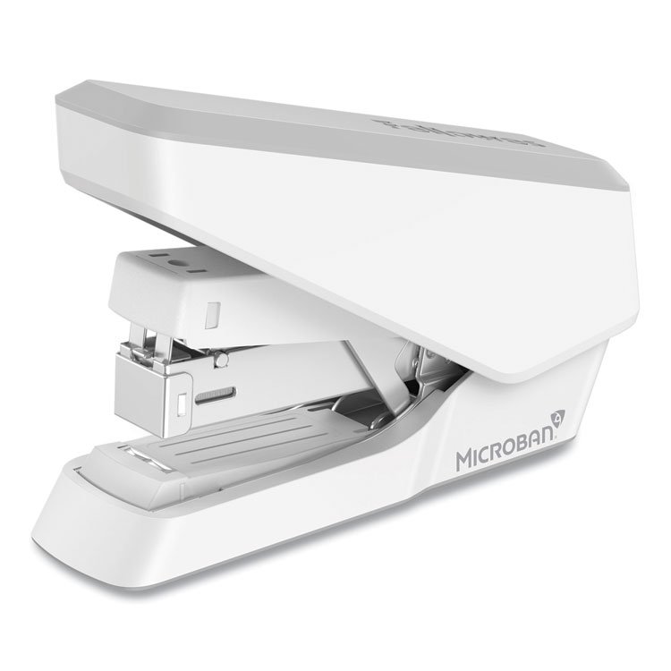 Fellowes LX860 EasyPress Half Strip Stapler, 40 Sheet Capacity, Gray/White (FEL5014301)