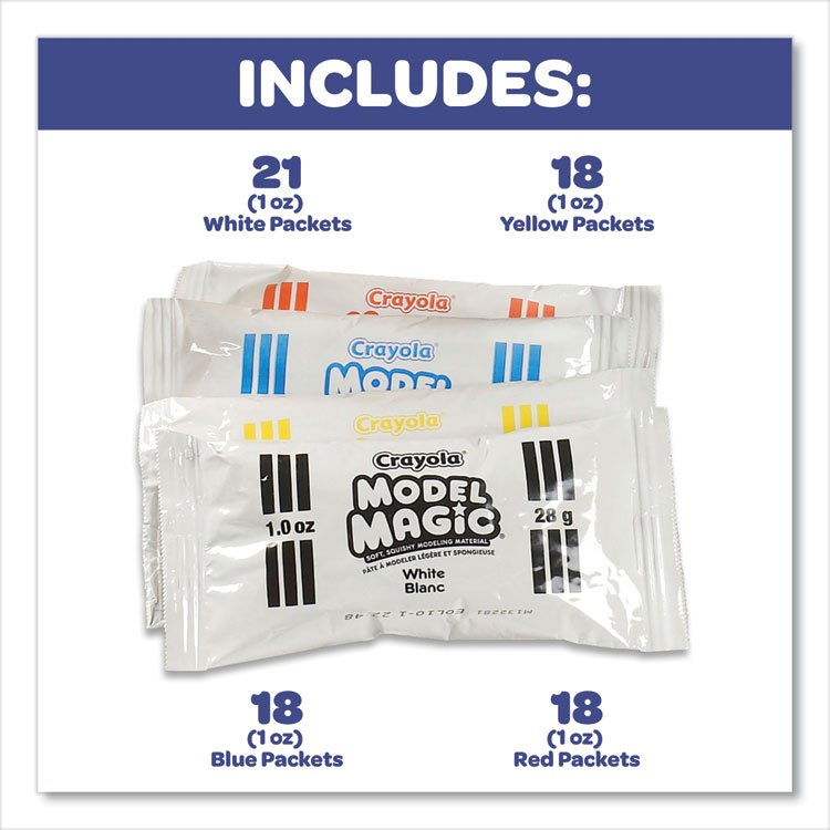 Crayola Model Magic Modeling Compound, 1 oz Packs, 75 Packs, Assorted Colors, 6 lbs 13 oz (CYO236002)