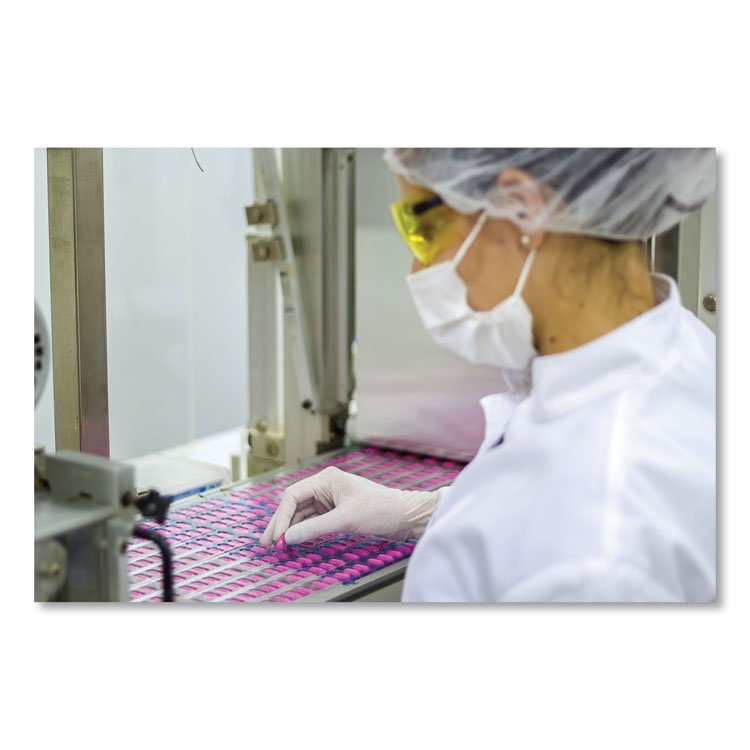 SemperCare Stretch Vinyl Examination Gloves, Cream, Medium, 100/Box, 10 Boxes/Carton (SEZSCVNP103)