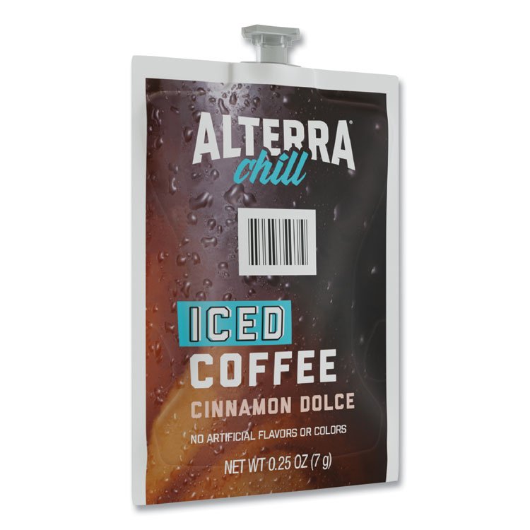 FLAVIA Alterra Cinnamon Dolce Iced Coffee Freshpack, Iced Cinnamon Dolce, 0.25 oz Pouch, 90/Carton (LAV48061)