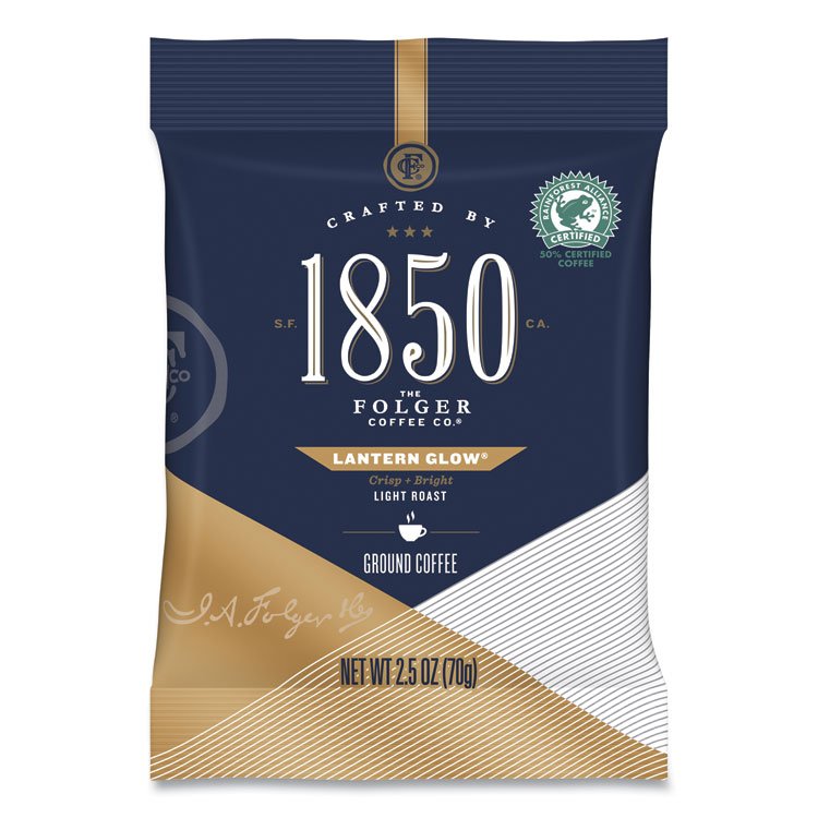 1850 Lantern Glow Coffee Fraction Packs, 2.5 oz Pack, 24 Packs/Carton (FOL21510)
