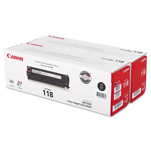 Canon 2662B004 (118) Toner, 3,400 Page-Yield, Black, 2Pack (CNM2662B004)