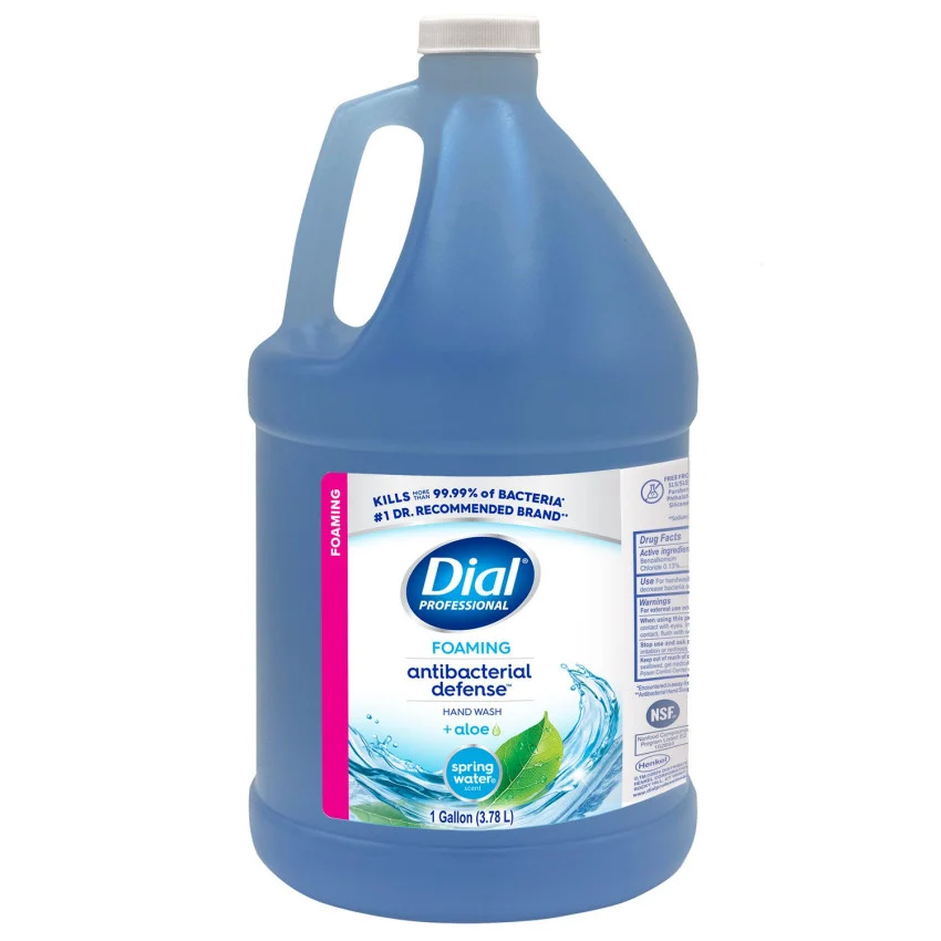 Dial Antibacterial Foaming Hand Wash Refill, Spring Water Scent, 1 gal, 4Carton (DIA35458)