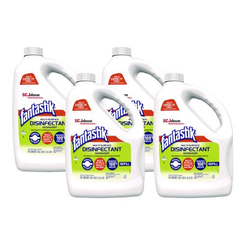 Fantastik Multi-Surface Disinfectant Degreaser, Pleasant Scent, 1 Gallon Bottle, 4Carton (SJN311930)