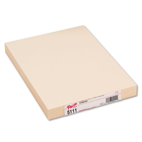 Pacon Heavyweight Tagboard, 12 x 9, Manila, 100Pack (PAC5111)