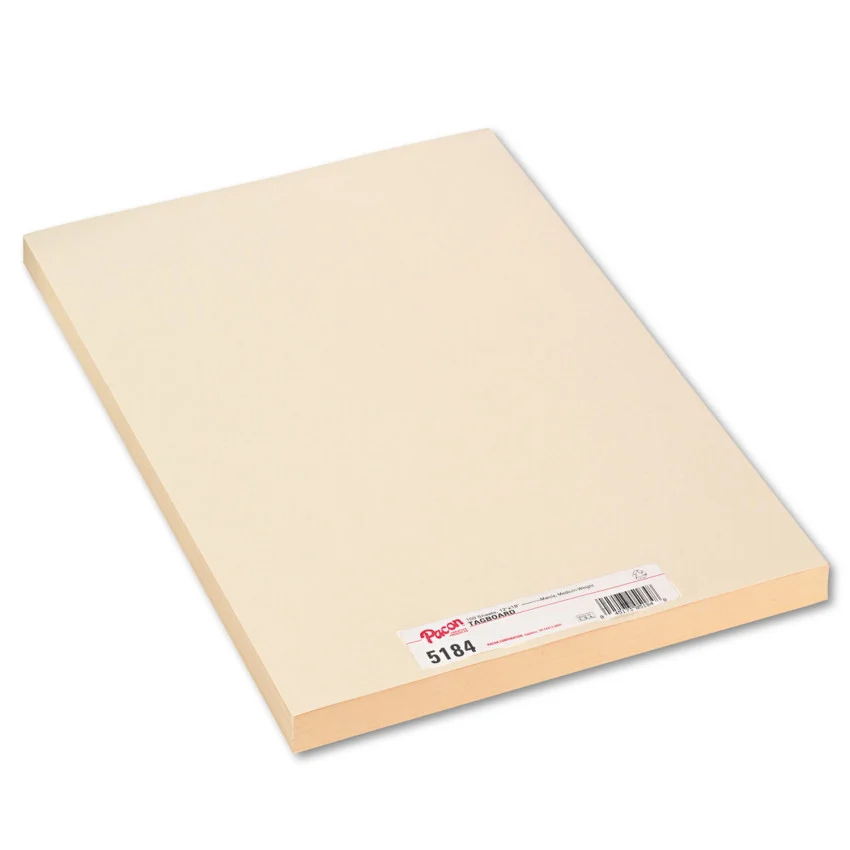PAC5184 - Pacon Medium Weight Tagboard, 12 x 18, Manila, 100Pack (PAC5184)