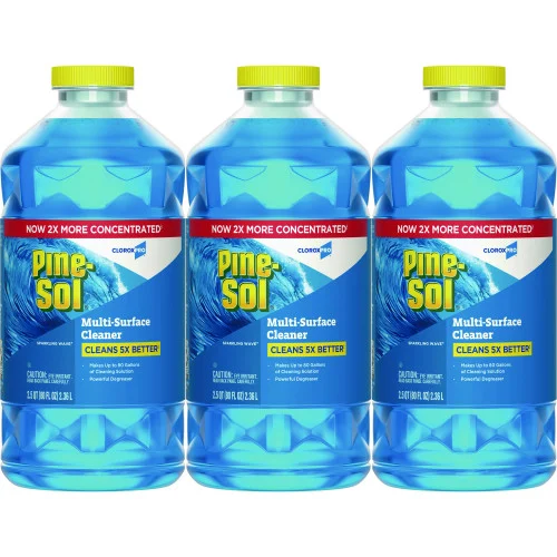 Pine-Sol CloroxPro Multi-Surface Cleaner Concentrated, Sparkling Wave Scent, 80 oz Bottle, 3Carton (CLO60609CT)