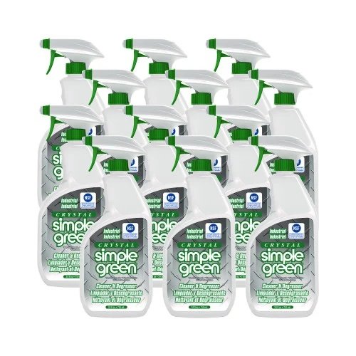 Simple Green Crystal Industrial CleanerDegreaser, 24 oz Spray Bottle, 12Carton (SMP19024)