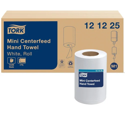 Tork Advanced Soft Mini Centerfeed Hand Towel, 2-Ply, 8.3 x 11.8, 266Roll, 12 RollsCarton (TRK121225)