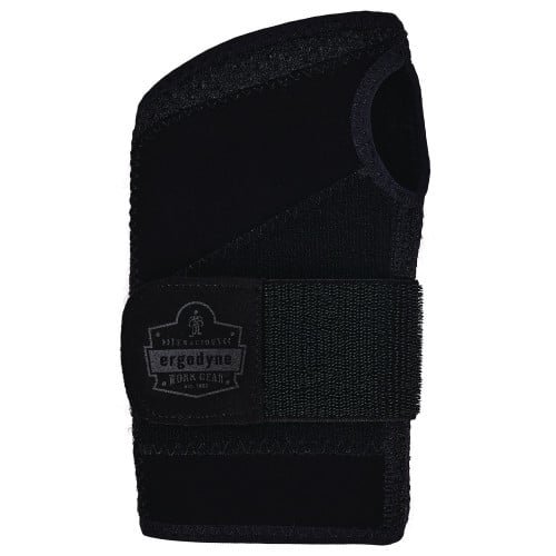 ergodyne ProFlex 4005 Wrist Brace Support with Single Strap, Large, Fits Left Hand, Black (EGO70142)