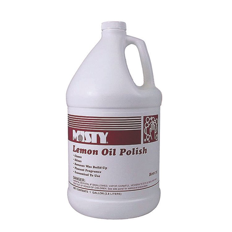 Misty Lemon Oil Furniture Polish, Lemon Scent, 1 gal Bottle, 4/Carton (AMR1001517)
