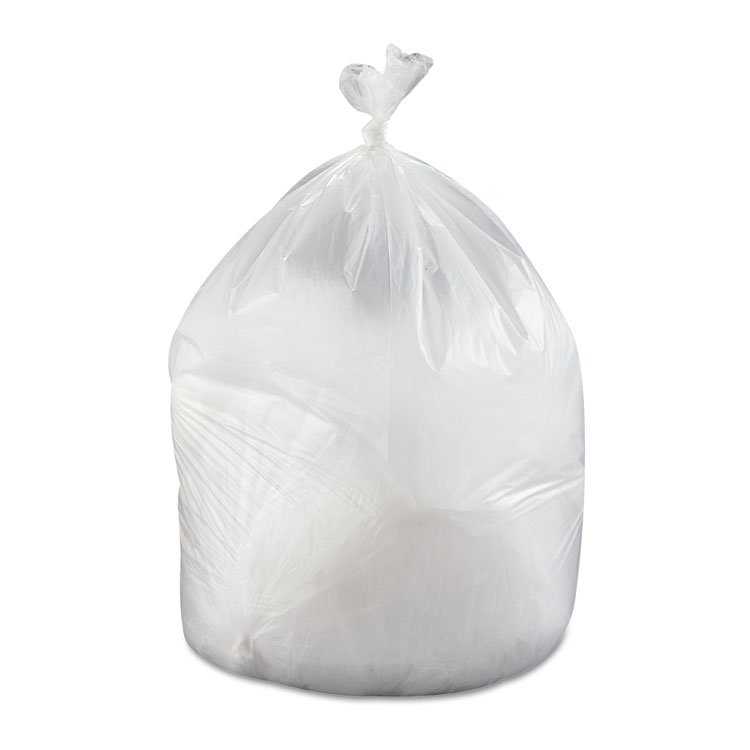 Inteplast Group High-Density Commercial Can Liner Value Pack, 60 gal, 19 mic, 38" x 58", Clear, Interleaved Roll, 25 Bags/Roll, 6 Rolls/CT (IBSVALH3860N22)