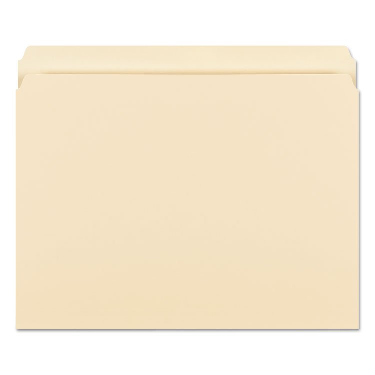 Smead Manila File Folders, Straight Tabs, Letter Size, 0.75" Expansion, Manila, 100/Box (SMD10300)