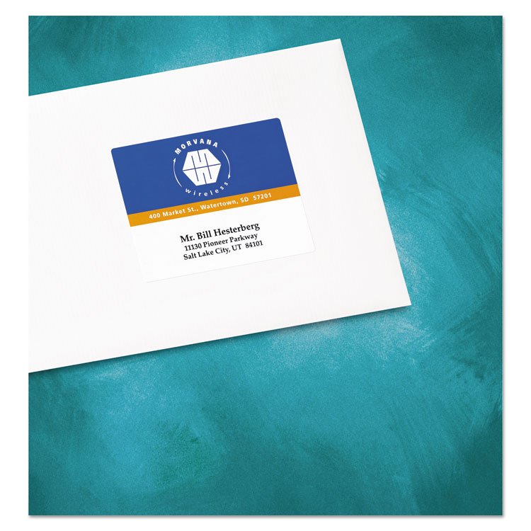 Avery Vibrant Laser Color-Print Labels w/ Sure Feed, 3 x 3.75, White, 150/PK (AVE6874)