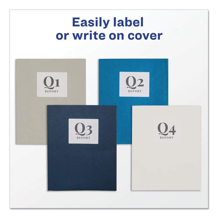 Avery Two-Pocket Folder, 40-Sheet Capacity, 11 x 8.5, White, 25/Box (AVE47991)