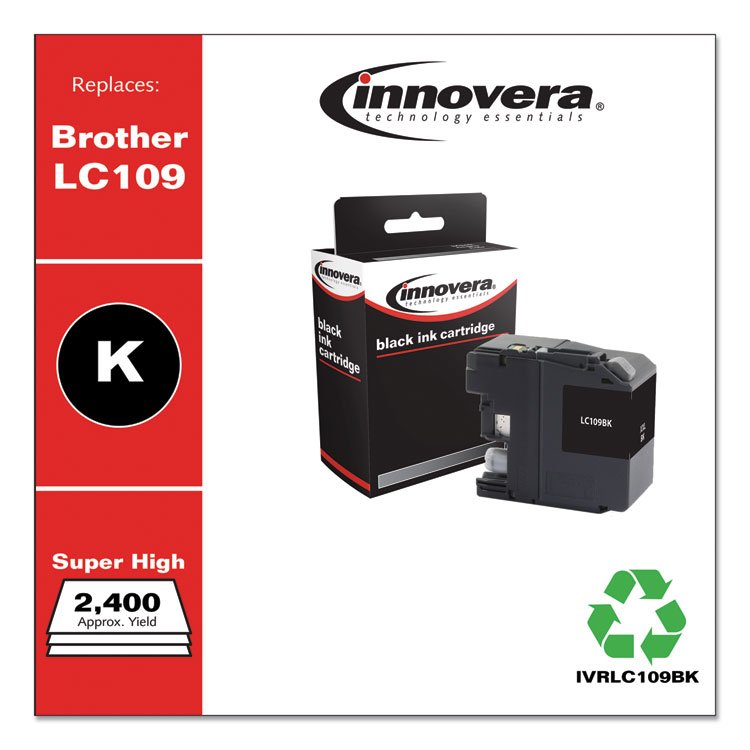 Innovera Remanufactured Black Super High-Yield, Replacement for LC109BK, 2,400 Page-Yield (IVRLC109BK)
