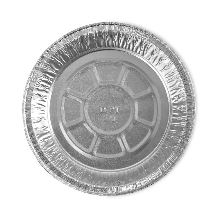 Boardwalk Round Aluminum To-Go Containers, 250 Gauge, 24 oz, 7" Diameter x 1.47" h, Silver, 500/Carton (BWKROUND7)