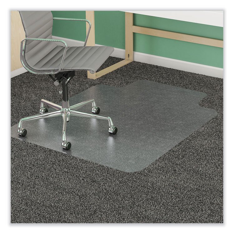deflecto SuperMat Frequent Use Chair Mat for Medium Pile Carpet, 46 x 60, Wide Lipped, Clear (DEFCM14432F)