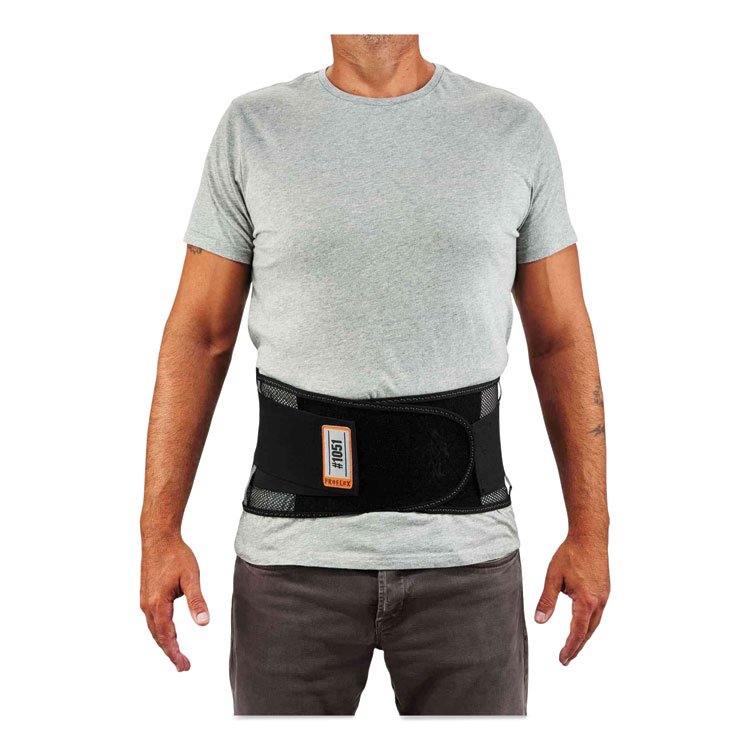 ergodyne ProFlex 1051 Mesh Back Support, Large, 34" to 38" Waist, Black (EGO20185)
