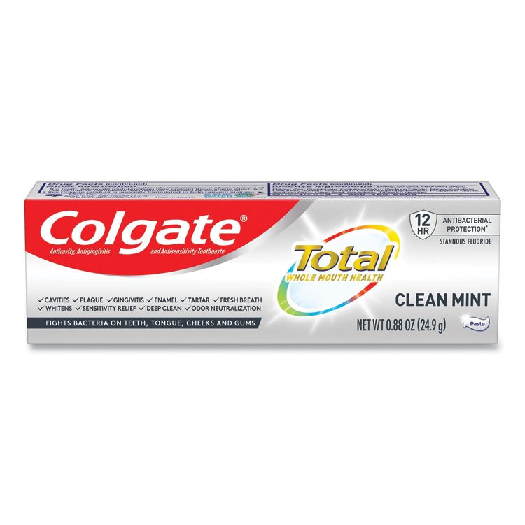 COLGATE PALMOLIVE, IPD. Total Toothpaste, Coolmint, 0.88 oz, 24/Carton (CPC61044324)